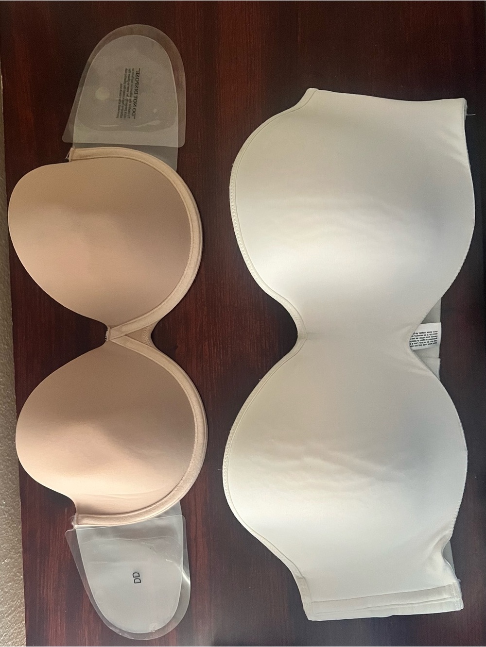 Strapless Duo Bra in Nude and White